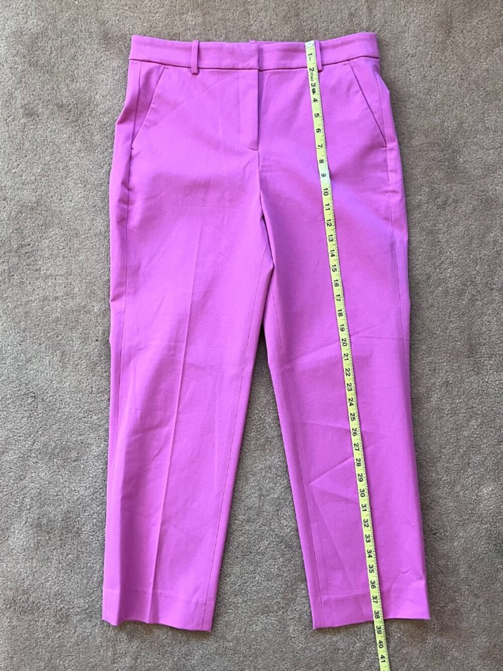 J Crew Pink Kallie Pants Stretchy Straight Leg Women's Size 10 NWT Preppy Office - Picture 4 of 10